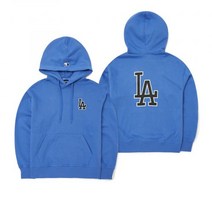 MLB 엠엘비 베이직 빅로고 기모 메가오버핏 후드티 LA (Blue)