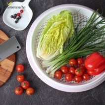꼬망뜨 향균 다용도 채반 식기건조대 소쿠리 과일 야채 블루/핑크 국내생산, 핑크