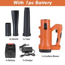 집진기 목공 이동식 전기 소형 집진기 2500 산업 무선 공기 송풍기 눈 송풍기 30000 잎 수집가 18 배터리 용 스위퍼 정원 도구 청소, 오렌지비, 유럽 ​​연합