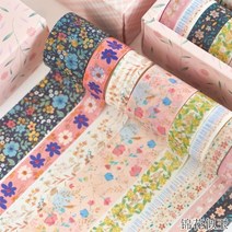 다이어리 꾸미기 다꾸 10 롤세트 금박 washi 테이프 3m kawaii 마스킹 꽃, 3