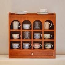 원목 그릇장 엔틱 빈티지 찻장 컵 수납장, ONE