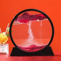 핫토이 산타 랜덤 귀칼 피규어 피규어제작 3D 움직이는 모래 예술 그림 둥근 시계 산 풍경 모션 디스플레이 흐르는 홈 장식 선물, [12] As shown, [03] 12 inch