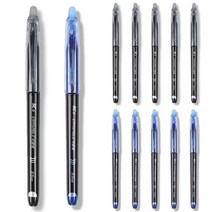 디티그린 지워지는 볼펜 0.5mm 12개입, 블랙 6p+블루 6p
