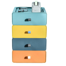 미니 서랍 테이블 책상 정리 적층 소품 수납 사무실 가정용 정리함 컬러 서랍장, 오렌지