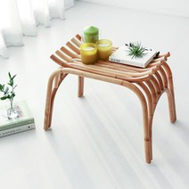 [마켓비] PASAR 사각스툴 43 라탄 CR0024, 화이트
