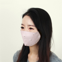 셀러허브 생활리빙 다회용 필터 면마스크(핑크)/ 빨아쓰는 입체마스크, 기본
