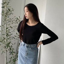 투데이앤룩 슬림 유넥 라운드 티셔츠 4color
