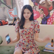 반팔원피스 고준희 같은스타일 클래식 스퀘어넥 부스지다 꽃 여성 여름 쉬폰 러블리 작은 키 짧은 2162752182