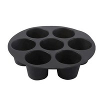 머핀컵 라운드 베이킹 트레이 케이크 팬 몰드 머핀 컵 Bakeware 매트 에어 프라이어 액세서리 전자 레인지 7 심지어, [01] large, [03] Black