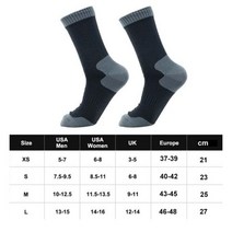 방수양말 방수 통기성 야외 하이킹 겨울 스노우 따뜻한 양말 스키 승마, Black+M+호주