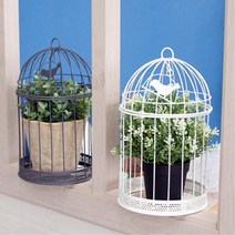 인테리어 새장 화분장식 L 인테리어소품 파티용품, 브라운