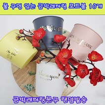 (샤인몰) 예쁜 메종 POT(금박스티커부착) 미니포트볼(국산) 4칼라선택 10개 무료배송/플라스틱화기, 옐로우