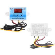 12V 24V 110V 220V LED 디지털 온도 컨트롤러 조절기 센서 미터 W3001 W3002 가열 냉각, DM-W3002 DC 24V, DM-W3002 DC 24V