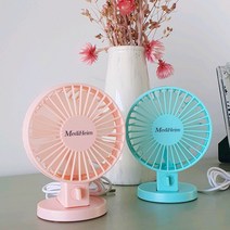 미니 듀얼팬 USB유선 탁상용선풍기 사무실용선풍기 MUF-440, MUF-440 핑크