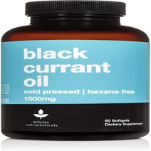Black Currant Oil 1000mg - Cold Pressed - Hexane Free - High in GLA - Supports Healthy Hair Skin a, 1