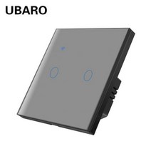 스위치부품 스위치 전기UBARO EU 표준 Wifi 스마트 1Gang 양방향 계단 터치 스위치 디럭스 유리 패널 스위, SK-HB02Y-1_CHINA | EU 표준