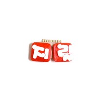 애견용 빨간색 지랄 빗살 머리핀 강아지패션 애견패션