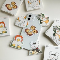 리무버블 작은 친구들 스티커 1. 불량토끼, 1개