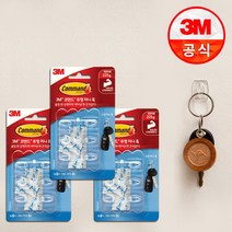 [3M] 코맨드 투명 미니훅 1개(6입) x3개, 상세 설명 참조