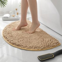 로렘 더 길어진 극세사 발매트, 반원 베이지
