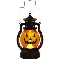 캠핑용품 안전용품 생존용품 레트로 호박 랜턴 휴대용 매다는 장식품 불꽃 없는 티 라이트 할로윈용, 02 B