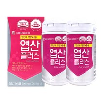 [대웅생명과학] 1+1 / 엽산플러스 500mg x 90정 1개 3개월분 임산부 영양제 엽산 신혼부부, 90정 x 2개