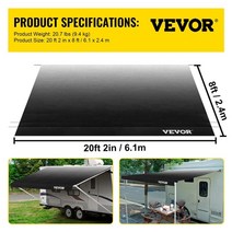 어닝사이드월 vevor car 보호소 그늘 16-21ft rv awning 캠핑 카 루프 탑 텐트 방수 uv 휴대용 레인 캐노피 for camper trailer, 자주색