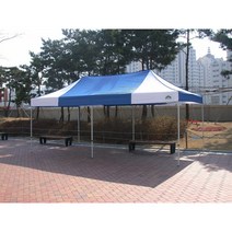 [카라반캐노피]3mx4.5m 접이식 이동식 자바라천막 골조지붕 기본형, 스틸고급, 노랑