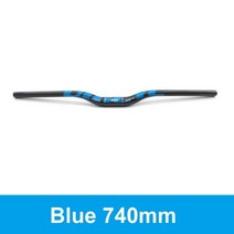 자전거핸들바 플랫바 픽시 로드 수입 ULLICYC 유명 브랜드 Ullicyc 탄소 MTB 핸들 바 평면 or 상승 31.8*580 600 620 640 660 680 700 720, Blue-rise-740mm