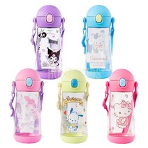 릴팡 더보틀 원터치 어깨끈 트라이탄 물통, 포차코, 470ml