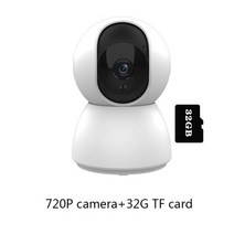 홈씨씨티비 시시티비 1080p tuya 스마트 미니 와이파이 ip 카메라 실내 무선 감시 인간 홈 보안 cctv 애완 동물, 32GB 카드로 1mp, 영국 플러그