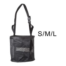 승마용품 Large Horse feed Bag Mesh Solid Bottom Black Hay Feeder G Feedbag Breathable Slow Feeding, 03 L
