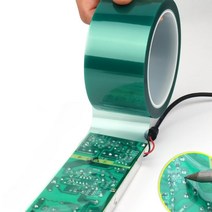녹색 PET 필름 테이프 고온 내열성 PCB 솔더 SMT 도금 실드 절연 보호, 10mm