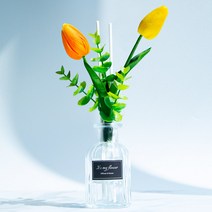 튤립 디퓨저 선물세트 남자친구 여자친구 남사친 여사친 언니 동생 직장동료 친구 생일선물 집들이선물 결혼기념일 선물 실내 인테리어 방향제 디퓨져, 오렌지, 아카시아, 500ml