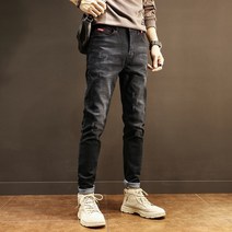 따듯한 청바지 겨울용 겨울 열 따뜻한 플란넬 스트레치 청바지 남성 겨울 품질 유명 브랜드 양털 바지 남성 스트레이트 몰려 들고 바지 진 남성