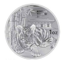 [케이민트] 불리온 실버 코인(타이거불리온) 2021 1oz Korean Tiger Ag999 Silver Coin X 10ea