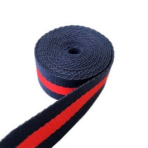 패브릭샵 스트라이프 웨이빙가방끈30mm 6컬러, 네이비&레드