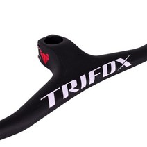 빠른 해외직구 TRIFOX 풀 카본 MTB 핸들바 일체형 산악 자전거 RHB200 3K 매트 블랙 -17 도 탄소 핸들바 스템, Red Stem-80mm_Length 780mm