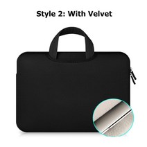 노트북 가방 여성 11 12 14 15 15.6 인치 핸드백 컴퓨터 노트북 슬리브 커버 xiaomi hp lenovo macbook air pro 13 case, 벨벳 블랙, 12인치