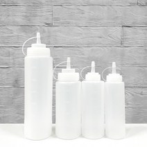 [계량 소스통] 양념통 드레싱소스통 케찹병 소분튜브 / 특대680ml(2개~5개), 5개