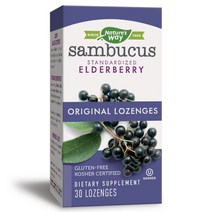 네이쳐스웨이 오리지널 샘부커스 스탠더다이즈드 엘더베리 로젠지, 30개입, 1개