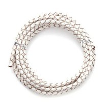 가죽 팔찌용 꼰 코드 2 미터/묶음 3mm/4mm 라운드 스레드 로프 목걸이 주얼리 제작, white, 3mm