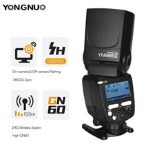 YONGNUO-무선 TTL 카메라 플래시 스피드 라이트 YN685 II 2.4G 캐논 D750 D810 90D 5D 마크 III IV 6D DSLR 액세서리, 한개옵션0