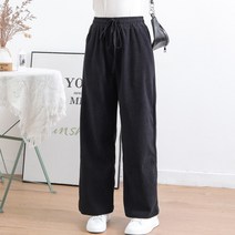 미미캐츠 베이직 골덴 와이드 밴딩팬츠