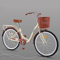 뉴타임즈 자전거 여성 가볍고 숙여단차 통근망 성인 XX2502, 24인치, 블랙