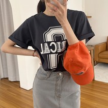 하늘바라기 여성용 바이오 레터링 반팔티