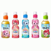 웅진 어린이 음료 알쏭달쏭 캐치 티니핑 5종 혼합세트 총24개입 (사과 6 + 딸기 6 + 복숭아 6 + 보리차 3 + 작두콩차 3)