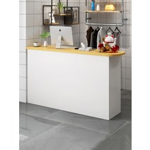 인포데스크 미용실 병원 카페 카운터 프론트데스크 계산대, 120x40x90cm, 120 화이트 + 웜 화이트 데스크탑