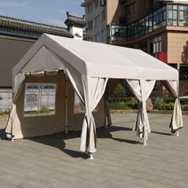 차고 천막 주차장 주차 텐트 야외 이동식 그늘막 간이 주택 차고지, 4면 천이 있는 2.8x4