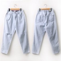 클레이쇼핑 빅사이즈사랑해요 9343L103 아이스워싱 밴딩 배기 LO 여자봄옷 여성여름옷 여자가을옷 여성의류